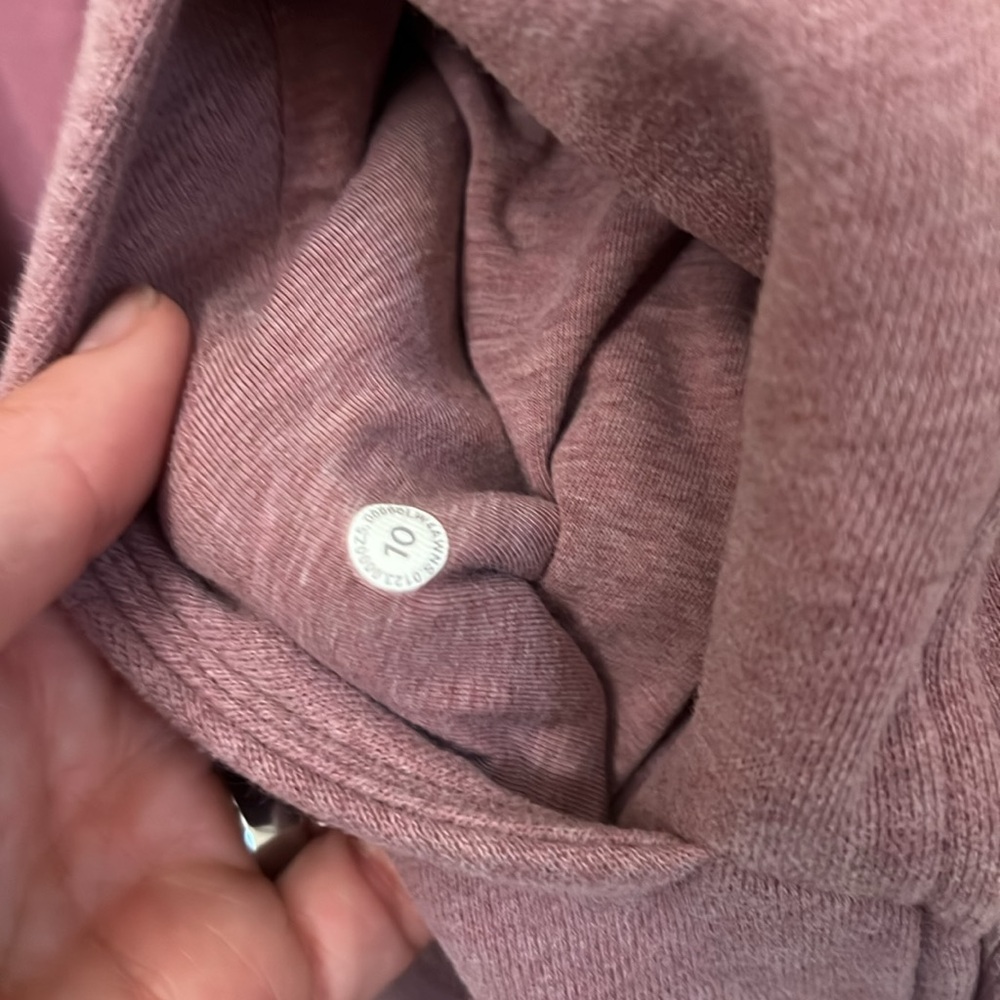 lululemon athletica Mauve Zip-Up Hoodie- Sz 10 - Picture 4 of 6